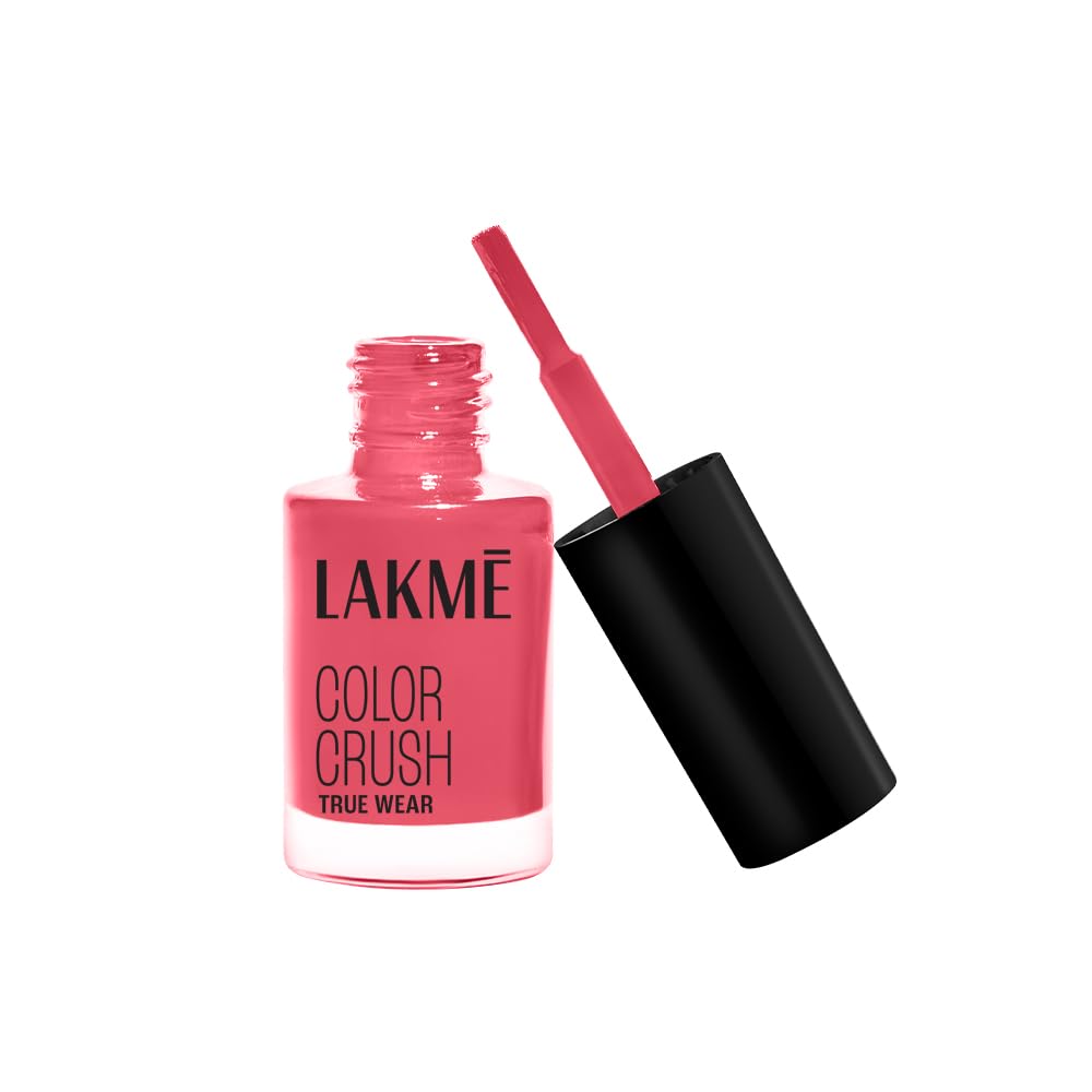 LAKMÉ True Wear Color Crush Glossy Finish Nail Polish, Long Lasting & Vibrant Nail Paint, 18, 6Ml