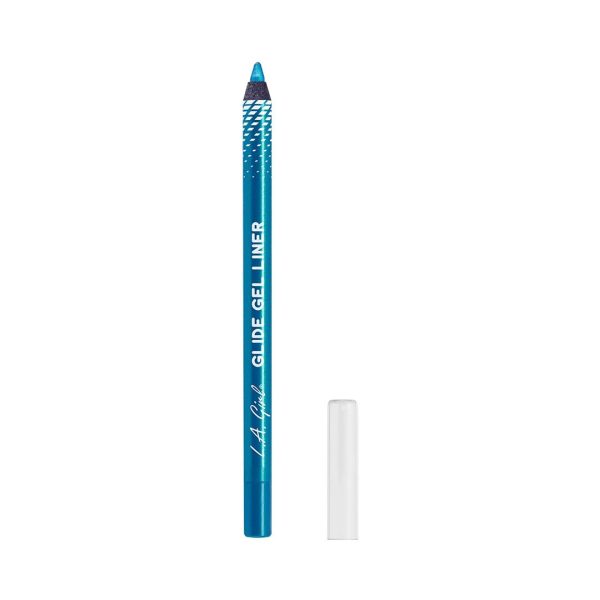 L.A. Girl Glide Gel Eyeliner Pencil – Mermaid Blue Long-Lasting, Smudge-Proof, Smooth Application, Waterproof Formula for All-Day Wear, Intense Pigment, Cruelty-Free Eye Makeup, 1.2g