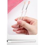 Red Square 3Pcs Clear Lip Brushes Silicone Lip Applicator Brush Reusable Lip Mask Applicator Lip Scrub Brushes Crystal Makeup Brushes Lipstick Applicator Brushes Makeup Brushes and Tools - Image 3