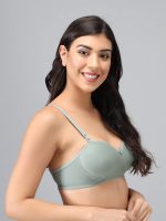 Narsingha Dreams Women's Cotton Blend Lightly Padded Half Cup Wirefree T-Shirt Bra Combo Pack of 4 - Image 5