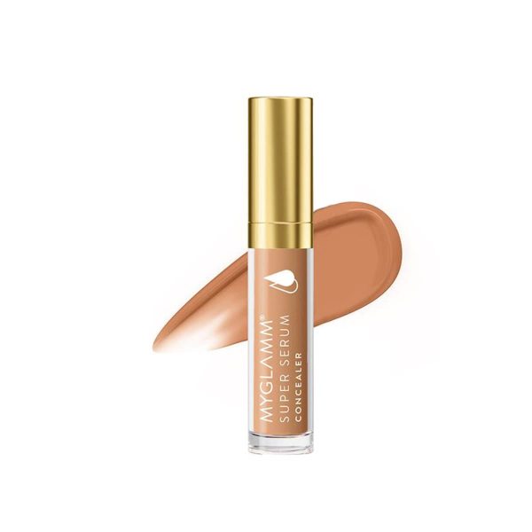 MyGlamm Super Serum Concealer Liquid Form- 301W Caramel - 6g | Infused With Hyaluronic Acid & Vitamin C| Long Lasting & Full Coverage Concealer | All Skin Type