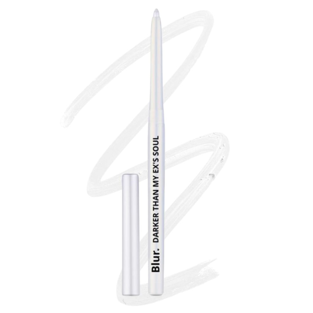 Blur India Darker Than My Ex's Soul Kajal & Lip Liner | Non Smudge, Long Lasting, Super Pigmented, Water-proof | Enriched with Shea Butter and Vitamin-E | 35g | White