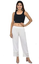 Women's Viscose Rayon Solid Regular Fit Trouser Pant Palazzo Bottom Wear - Image 3