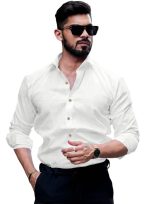 Men's Solid Linen Cotton Shirt_Casual_Plain_Full Sleeve_Summer-Regular Fit_Men Stylish Shirt_Old-Full-Linen - Image 2