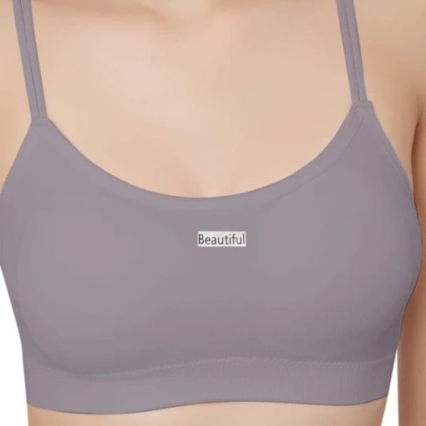 SIZZERS Women's Cotton Wire-Free Full Coverage Lightly Padded Sports Bra - Comfortable & Supportive Everyday Wear - Pack of 3 (Size- 28 to 32, Multicolor Black Pink Grey)