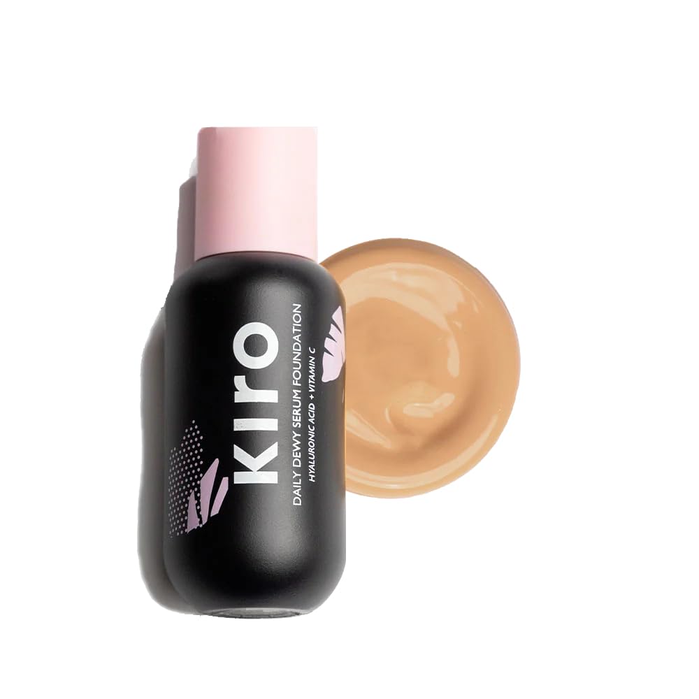 Kiro Daily Dewy Serum Liquid Foundation - Sun Beige, 30ml | Infused With Hyaluronic Acid, Niacinamide, and Vitamin C | Ultra Lightweight, Waterproof, and Hydrating | For All Skin Types