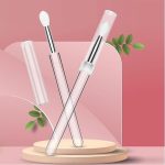 Red Square 3Pcs Clear Lip Brushes Silicone Lip Applicator Brush Reusable Lip Mask Applicator Lip Scrub Brushes Crystal Makeup Brushes Lipstick Applicator Brushes Makeup Brushes and Tools - Image 6