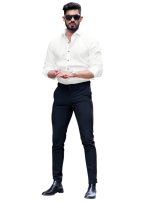 Men's Solid Linen Cotton Shirt_Casual_Plain_Full Sleeve_Summer-Regular Fit_Men Stylish Shirt_Old-Full-Linen - Image 4