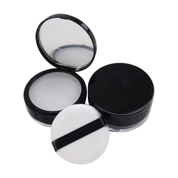 CALANDIS® 20G Empty Loose Powder Case Facial Blusher Container Jars with Puff Blender