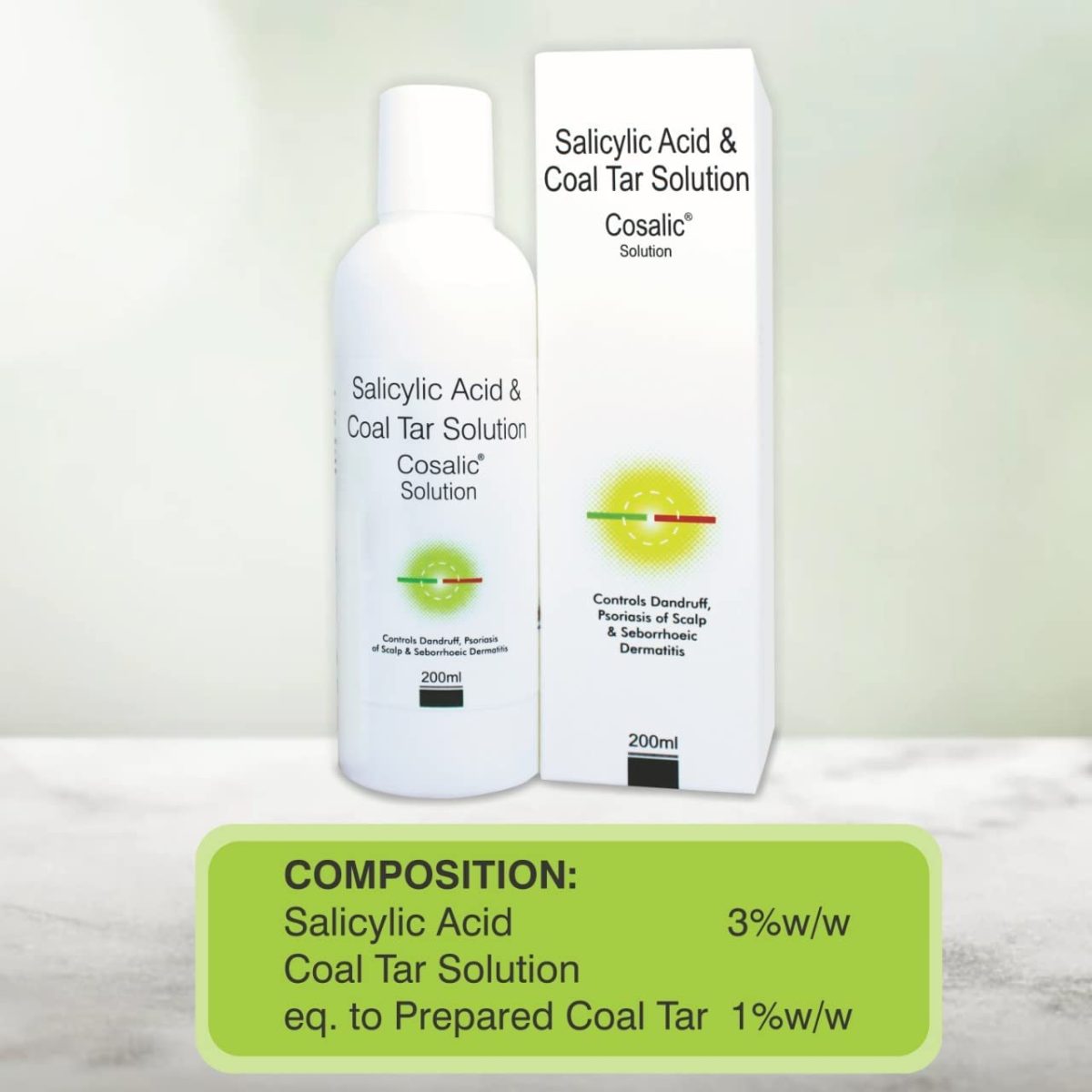 SALVE Cosalic Coal Tar & Salicylic Acid Shampoo For Dry Itchy Scaly & Flaky Scalp Minimizes Dandruff And Dry Scalp Conditions- 200 Ml - Image 2