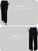 GRECIILOOKS High Waist Cotton Trousers for Women – Flared Parachute Pants with Side Pockets | Casual Travel Cargo Pants (Available in Plus Size and Combo Pack of 2) - Image 4