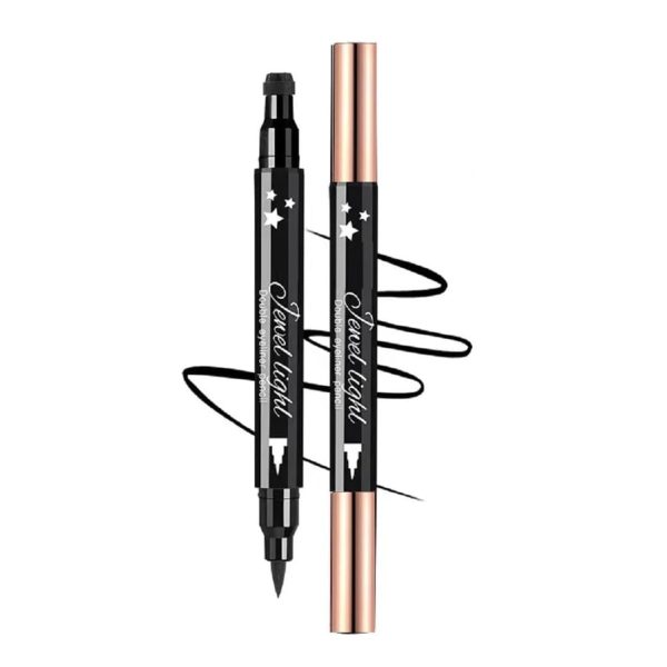 Facejewel Eyeliner Stamp Wingliner, Dual-ended Eyeliner Stamp, Waterproof & Star Shape Stamps Tattoo Eyeliner Makeup Tools for Women Girl