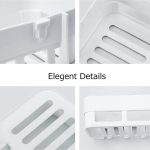 MorivaHomes Self Adhesive Multipurpose Wall Mount Bathroom Shelf For Wall Soap Dish Holder For Wall Bathroom Accessories Utensils Rack Organiser (White, 2 Bathroom Shelves & 2 Soap Dish Holder) - Image 6