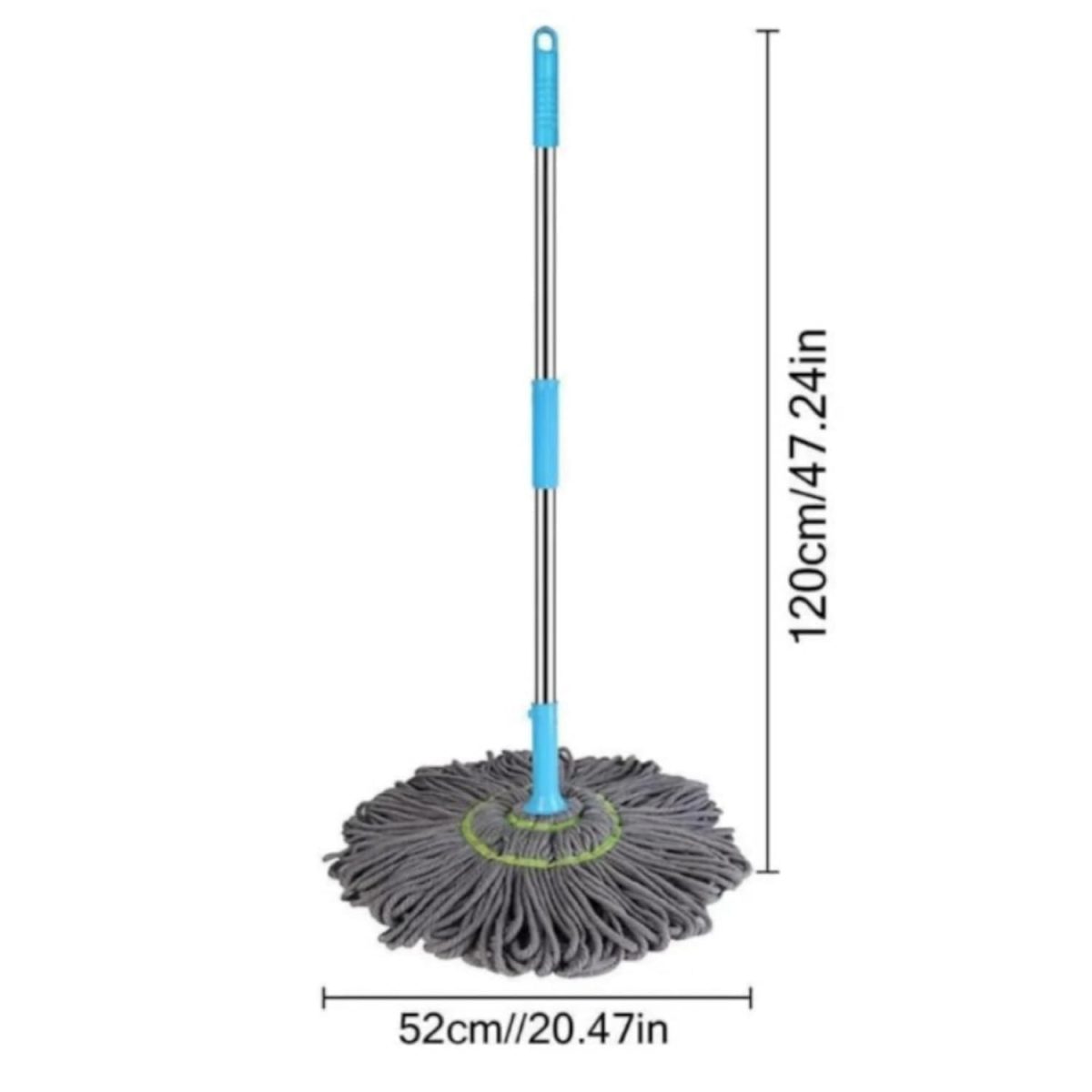 VARNI Fashion PURNASHAKTI Self Wringing Squeeze ||Twist Mop|| Microfiber|| Twisting Mop|| Extendable Stainless Steel Handle|| Reusable||Home|| Office|| Shop|| Self-Wringing Twist Mops - Image 2
