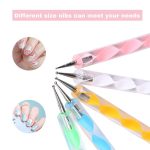 NAILWIND 5 PCS Dotting Pen Tool Dot Paint Manicure kit with 3 PCS Nail Painting Brushes, Professional Nail Art Brushes- Nail Art Brush Pen,Nail Art Design Tools. - Image 8