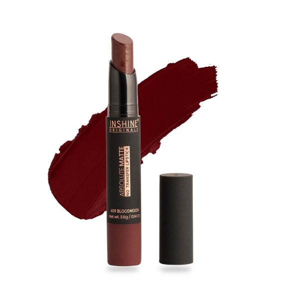 INSHINE ORIGINALS Absolute Matte Lipstick - Long-lasting, Transfer-resistant, Velvety Matte Finish with Intense Color, Up to 12 Hours Wear | Perfect for Sophisticated Lips - BLOOD MOON