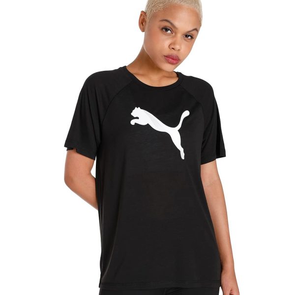 Puma Women's Polyester Printed Relaxed Fit T Shirt