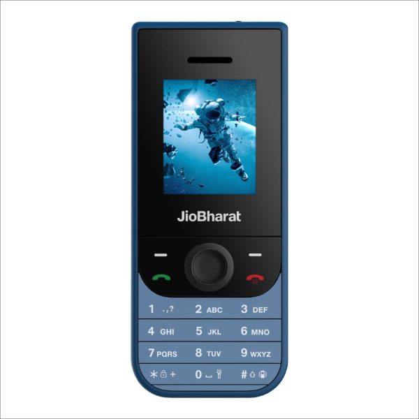 (Refurbished) JioBharat V3 4G Keypad Phone with JioTV, JioCinema, JioSaavn, JioPay (UPI), JioChat, JioPhotos Powerful 1000mAh Battery, LED Torch, Digital Camera |Blue | Locked for JioNetwork