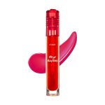 ETUDE Dear Darling Water Gel Tint for Lips, Eyes & Cheeks| Moisturising Lip Gloss| Non-sticky, Long Lasting, Waterproof, Smudgeproof|Korean Lip Tint| RD201-Tangerine Red- 5g
