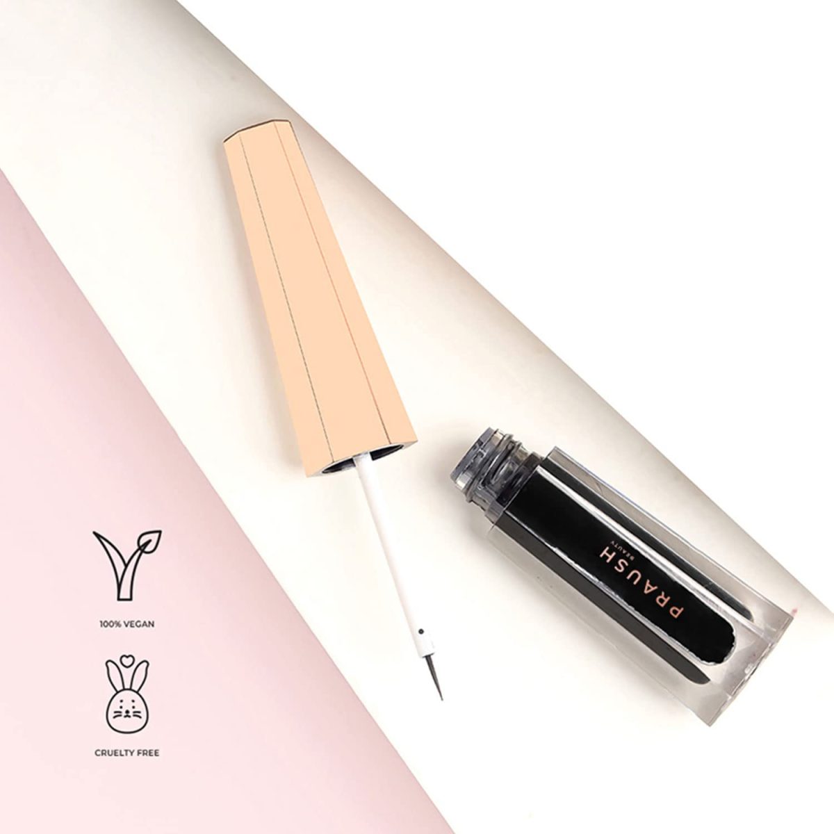 Praush Constant Glitter Liner 100% Matte Black, Infused with Argan Oil for Crack Free Look, Super Long Lasting & Quick Dry, Smudge Proof & Water Resistant - Image 6
