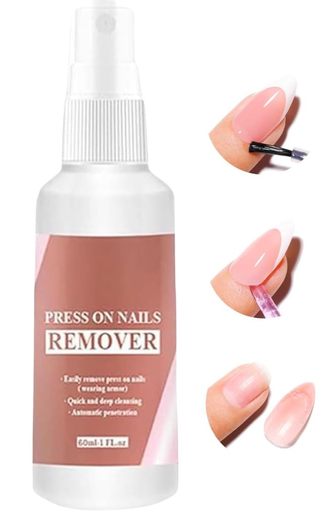 BWOGUE Nail Glue Remover for Press on Nails, 50ml Acetone-free Removal for Quick Dry Strong Glue & Nail Polish Remover, Gentle Off for Fake Nail Tips, Can't Remove Gel Polish, Press on Nails Remover