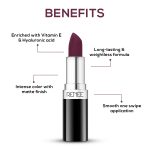 RENEE Stunner Matte Lipstick - Fired Up 4gm| Intense Color Pay Off, Full Coverage Long Lasting Weightless Velvety Formula with One Swipe Application| Enriched with Vitamin E & Hyaluronic Acid - Image 2