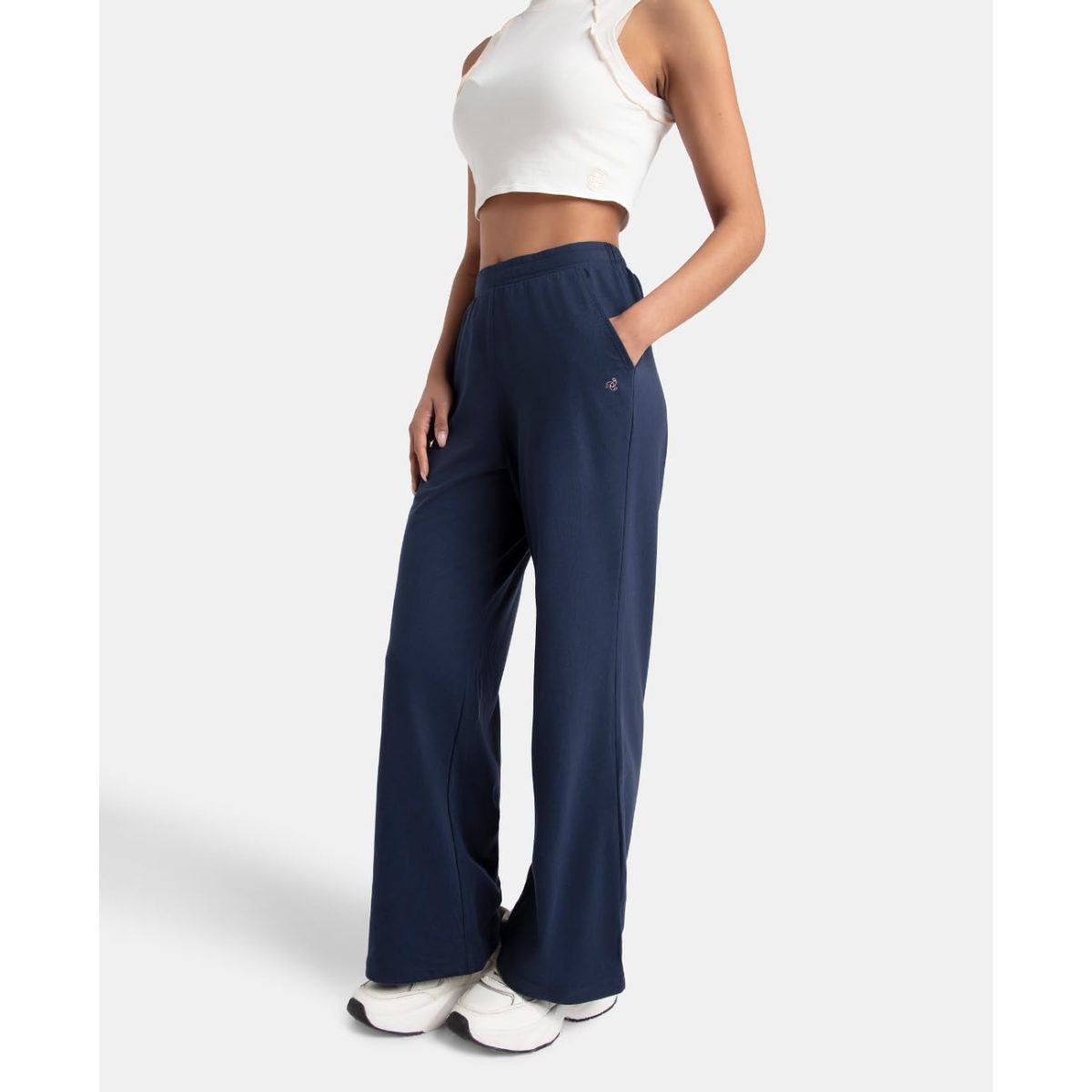 Jockey A158 Women's Super Combed Cotton Rich Straight Fit Mid Rise Wide Leg Pants - Image 5