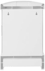 amazon basics Plastic Multipurpose, Wall-Mounted Storage Cabinet with Mirror (White) - Image 6