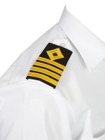 MarinersApp Merchant Navy Captain Soft Epaulettes – Premium Shoulder Rank Epaulettes for Uniform – 4 Stripes with Gold Thread – Professional Navy Officer Accessory – Unisex, Standard Size