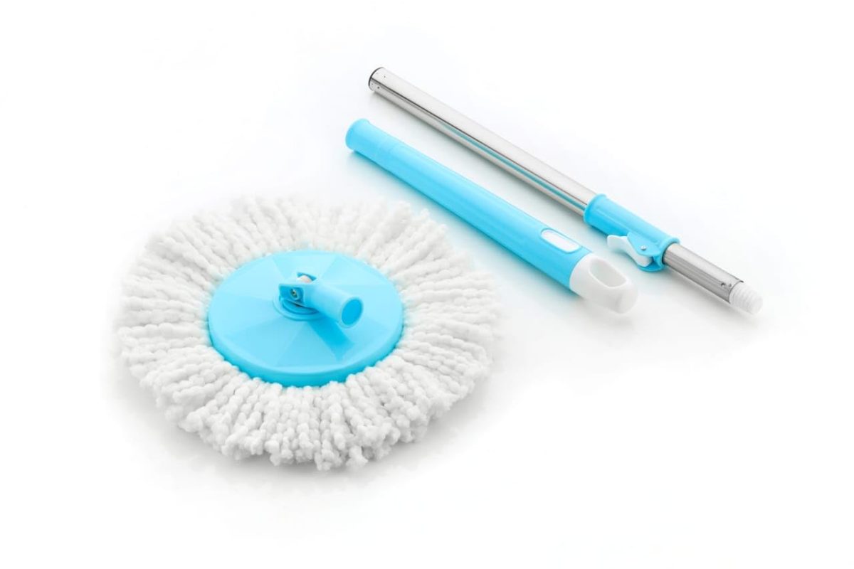 MIITON Stainless Steel Spin Mop Rod with Extendable Handle with Microfibers Refill,Aqua Green - Image 2