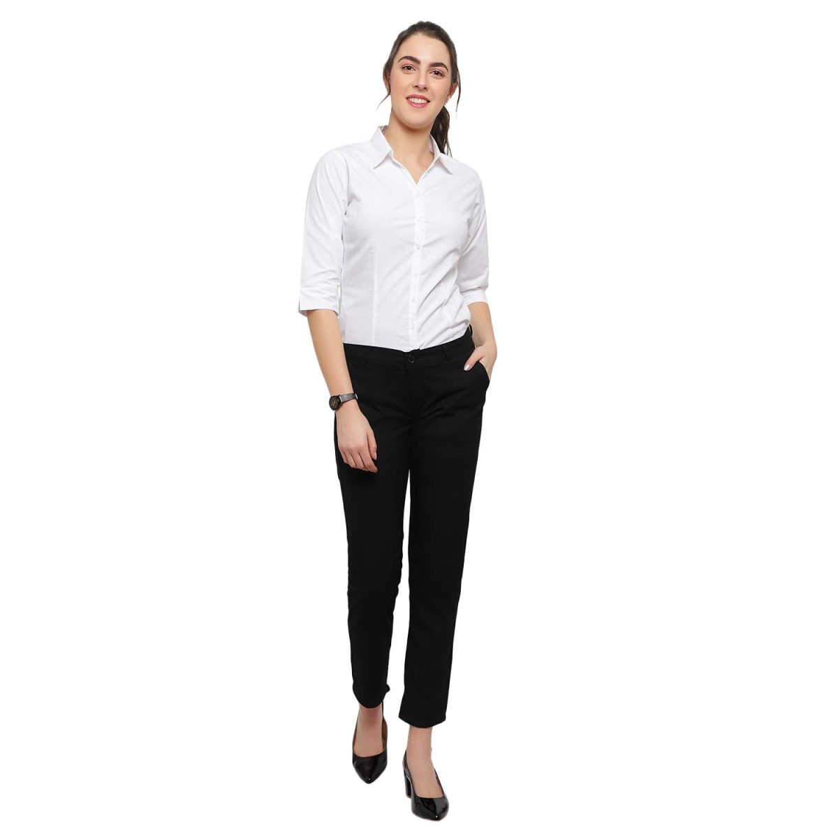 Blue Ronin Women 3/4 Sleeve Stylish Western Official Formal Shirts Regular fit Shirts for Women - Image 5