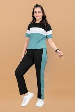 DTR FASHION Cotton Lycra Blend Front Taped Tracksuit - Image 2
