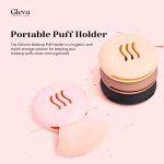 Gleva Makeup Sponge Holder, Powder Puff Holder Shatterproof Eco-Friendly Silicone Beauty Make Up Blender Case For Travel, Breathable Cosmetic Make Up Blender Puff (Random Round Holder) - Image 3