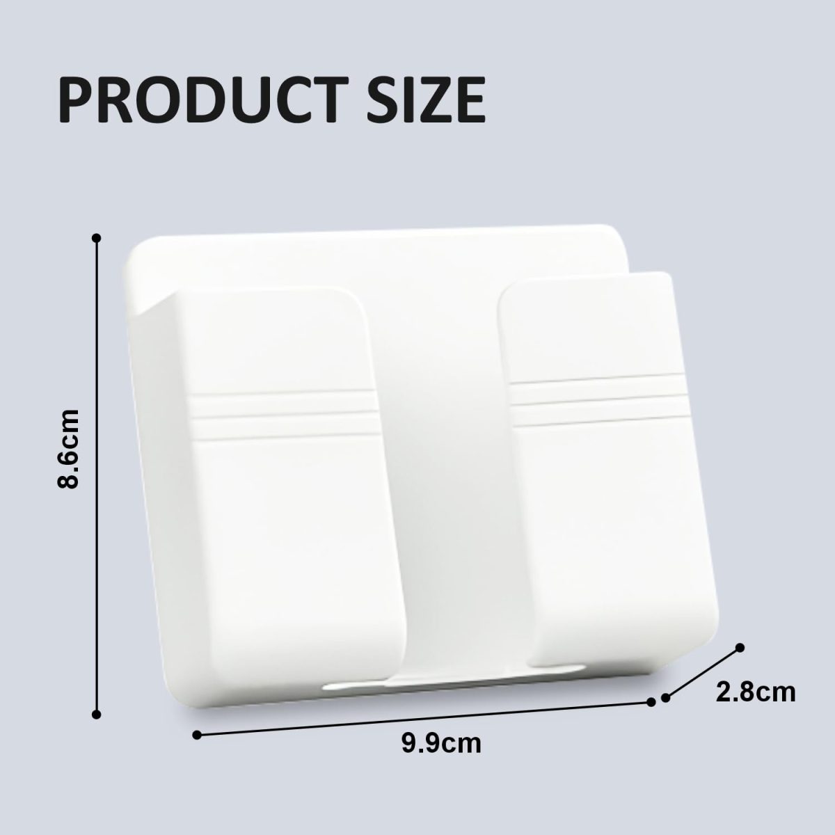 Prolet Wall Mounted Mobile Holder Storage Case for Remote, Wall Mounted Mobile Stand/Multi Purpose Stand with Hole for Phone Charging-White(Pack of 3) - Image 4