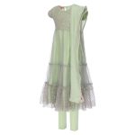 BIBA Girls Round Neck Sequined Churidar Suit - Image 3