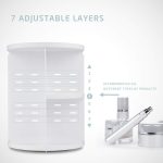 INOVERA (LABEL) Cosmetic Makeup Organizer for Women, Bride & Girls - 360 Rotating Storage Organiser Box - Dressing table Vanity Case Holder for Lipsticks, Skincare Kit & Brushes Set - White - Image 3