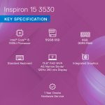 Dell Inspiron 3530 13th Gen Laptop, Intel Core i5-1335U/8GB/512GB SSD/15.6" (39.62cms) 120Hz Refresh Rate on a FHD IPS Display with Dell Comfortview/Win 11+MSO'21+McAfee 15 Month/Carbon Black/1.62kg - Image 10