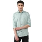 Van Heusen Solid Casual Shirt for Men| Premium Cotton| Full Sleeves| Regular Fit |Breathable Fabric |