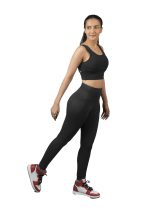 STRCH Nylon Cross Back Sports Bra for Women – Medium Support, Removable Padded Bra for Gym, Yoga, Running, Super Stretch, Sweat-Wicking, Lightweight, Breathable, Elastic Bottom Band for Grip
