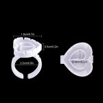 BBC 100pcs Aycrlic Fiber Smart Lash Glue Rings for Eyelash Extensions & Tatoos (White) - Image 4
