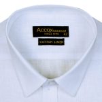 ACCOX Men's Long Full Sleeves Regular Fit Cotton Linen Formal Plain Shirts(GCR55) - Image 5