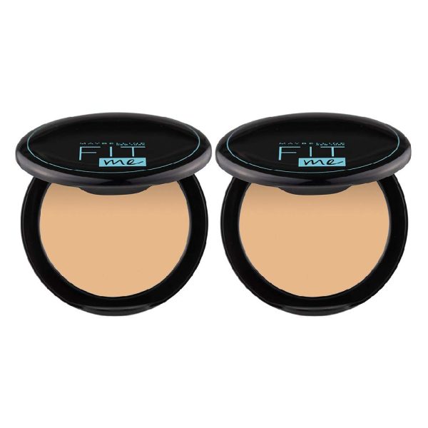 Maybelline New York Matte Compact Powder For All Skin Types, With Spf To Protect Skin From Sun, Absorbs Oil, Fit Me, 128 Warm Nude, 8G (Pack Of 2), Cream