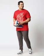 Bewakoof Men's 100% Cotton 220 GSM Graphic Print Oversized Fit Round Neck Plus Size T-Shirt - Image 4