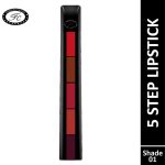FASHION COLOUR 5-in-1 Lipstick | Long Lasting | Matte Finish | Compact & Easy to Use | Intense Color Payoff | Non-Sticky & Non-Drying | Infused with Shea butter and Jojoba oil to prevent dryness | Travel Friendly | 7.5gm | (Shade 1) - Image 6