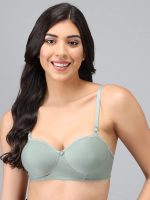 Narsingha Dreams Women's Cotton Blend Lightly Padded Half Cup Wirefree T-Shirt Bra Combo Pack of 4 - Image 2