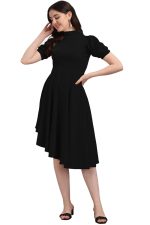 PURVAJA Women’s High-Low Knee Length Dress(Ruby-062-to-069) - Image 3