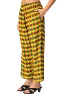 Inakshini Saachi Multi Color Checkes Viscos Rayon Sleeve Less Kurta in V Neck with Parala Pants - Image 9