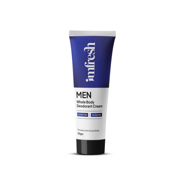 imfresh Men Deodorant Cream For Whole body & Underarms Area | Unique & Fresh Long Lasting Fragrance | Whole Body Odour Protection | Helps Reduce Pigmentation & Dark Spots | Alcohol-Free | Natural Ingredients 50gm