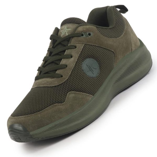 FAUSTO Men Suede Leather Breathable Broad Feet Classic Casual Shoes | All Day Comfortable Walking Sneakers | Memory Cushioned Insole with Anti Skid TPR Sole