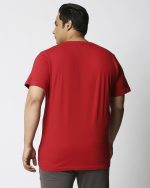 Bewakoof Men's 100% Cotton 220 GSM Graphic Print Oversized Fit Round Neck Plus Size T-Shirt - Image 3